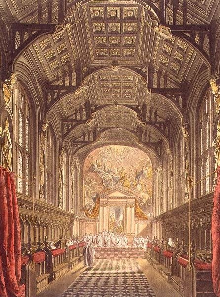 The Chapel of All Souls College, illustrasjon fra 