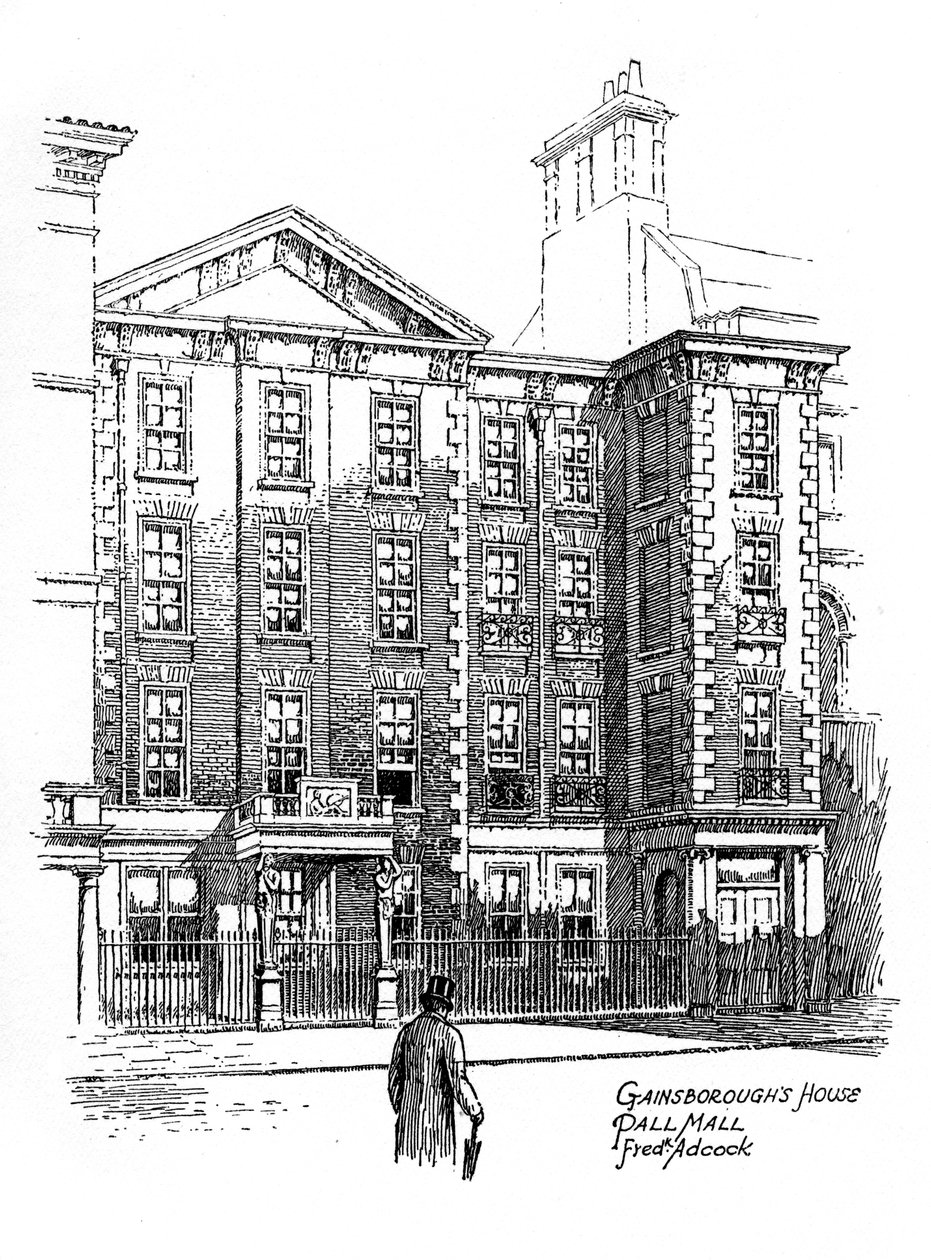 Gainsboroughs hus, Pall Mall, London, 1912 av Frederick Adcock