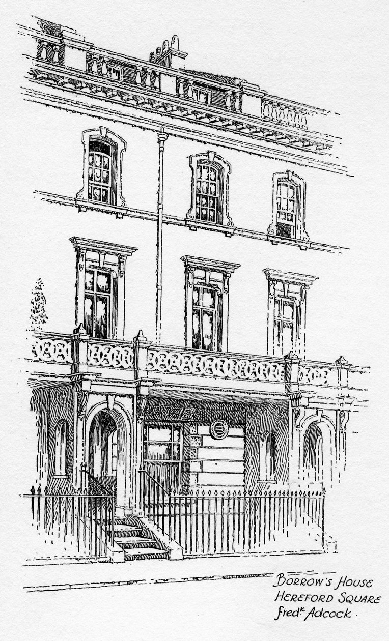 George Borrows-huset, Hereford Square, London, 1912 av Frederick Adcock