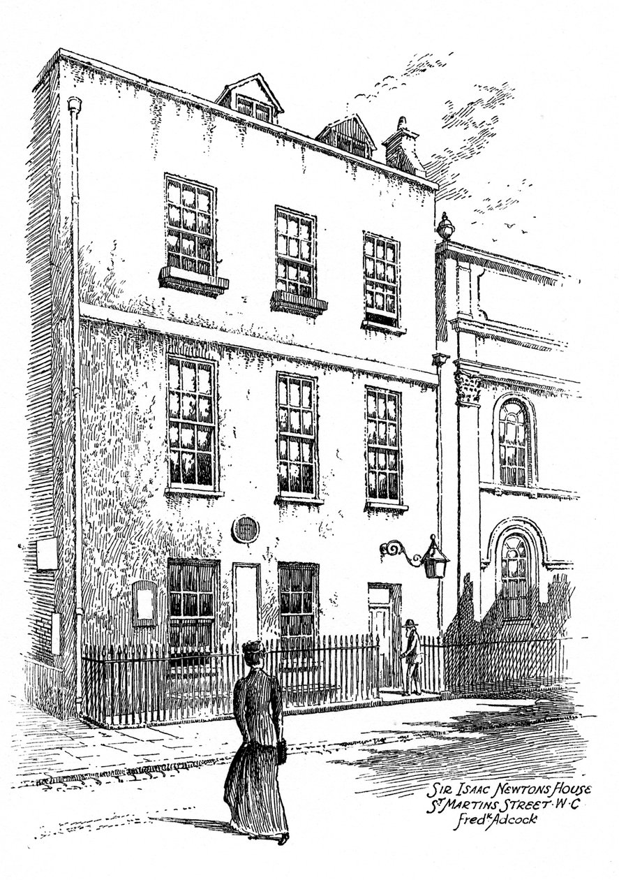 Sir Isaac Newtons House, St Martins Street, London, 1912. av Frederick Adcock