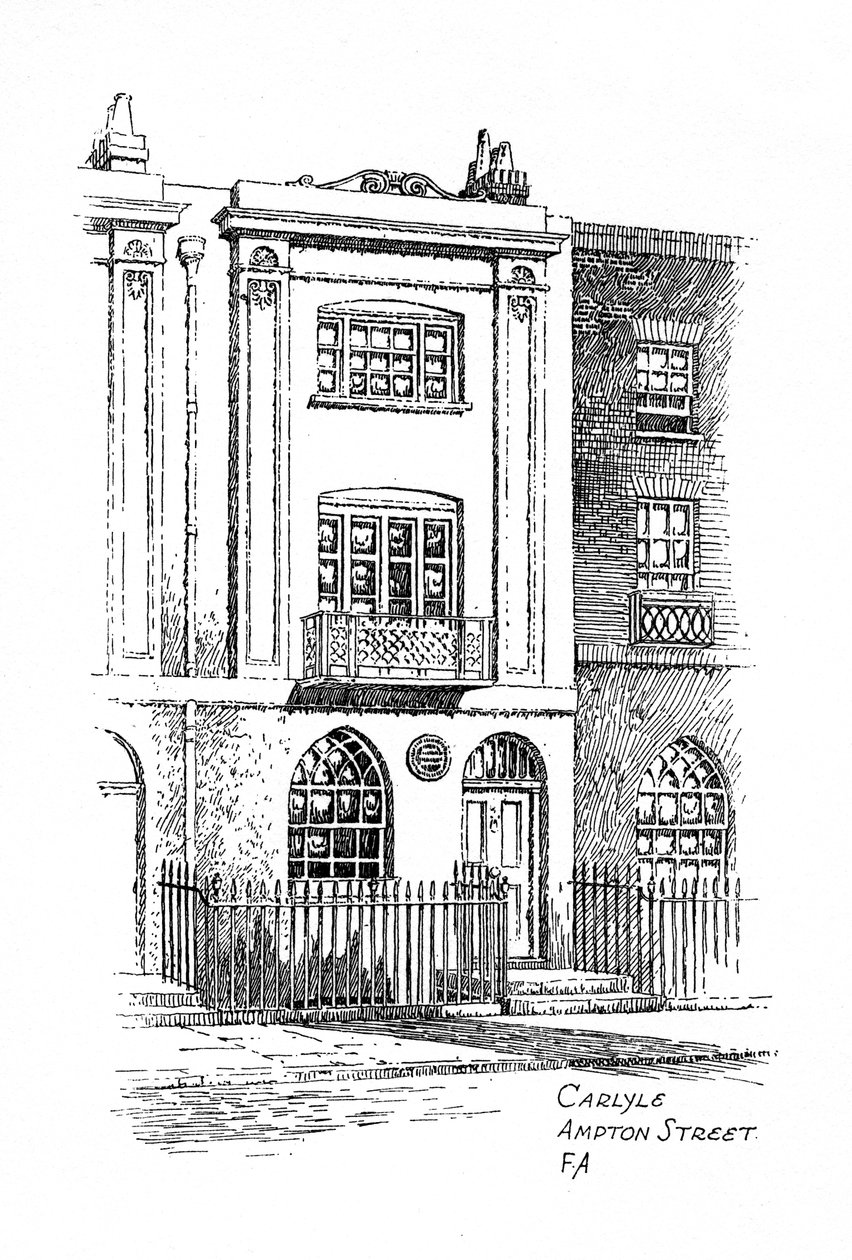 Thomas Carlyles hus, Ampton Street, London, 1912 av Frederick Adcock