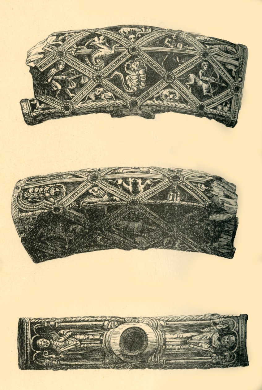 Leder for et Tau-kors, c1140-1150, 1881. av Frederick Albert Slocombe