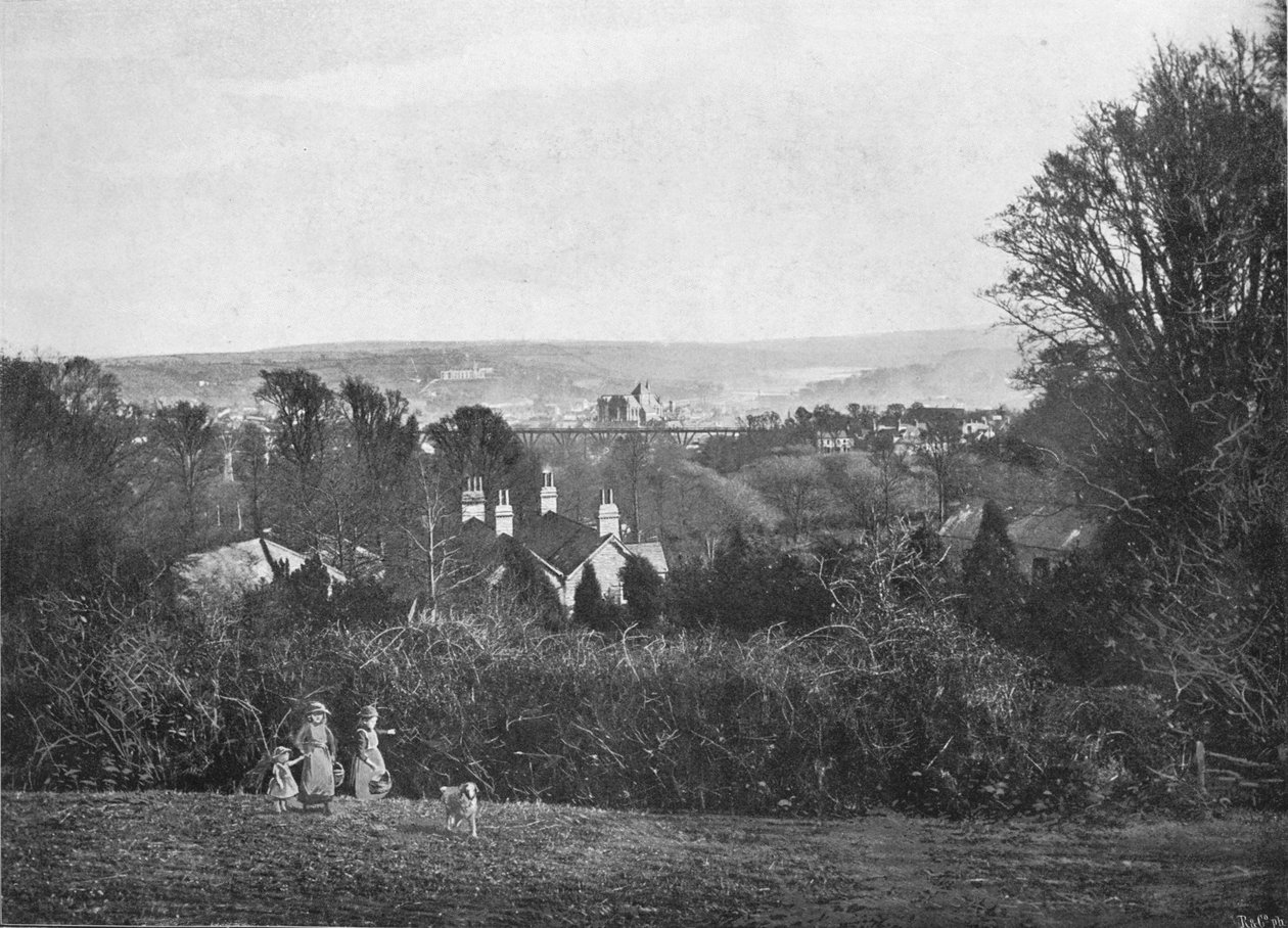 Truro, fra Kenwyn, c1896 av Frederick Argall