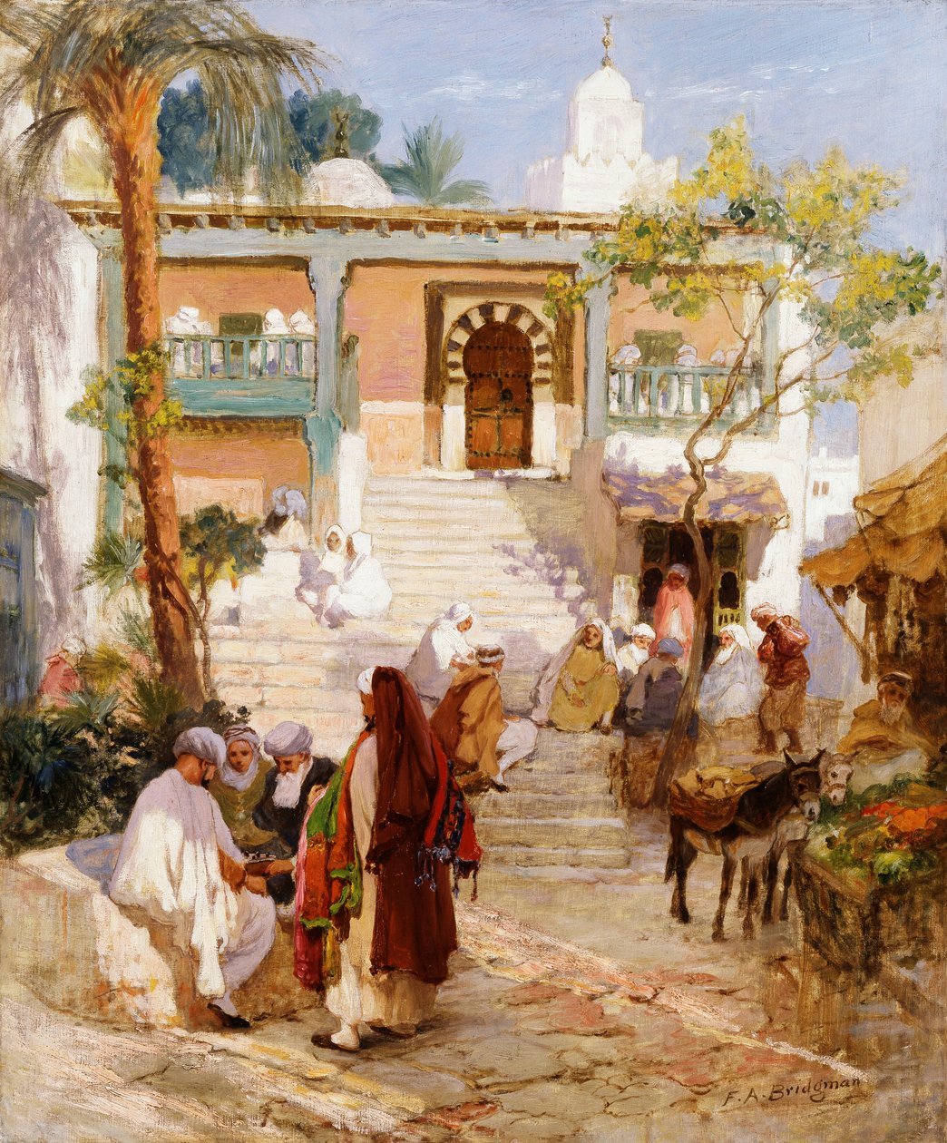 Ved souken, av Frederick Arthur Bridgman