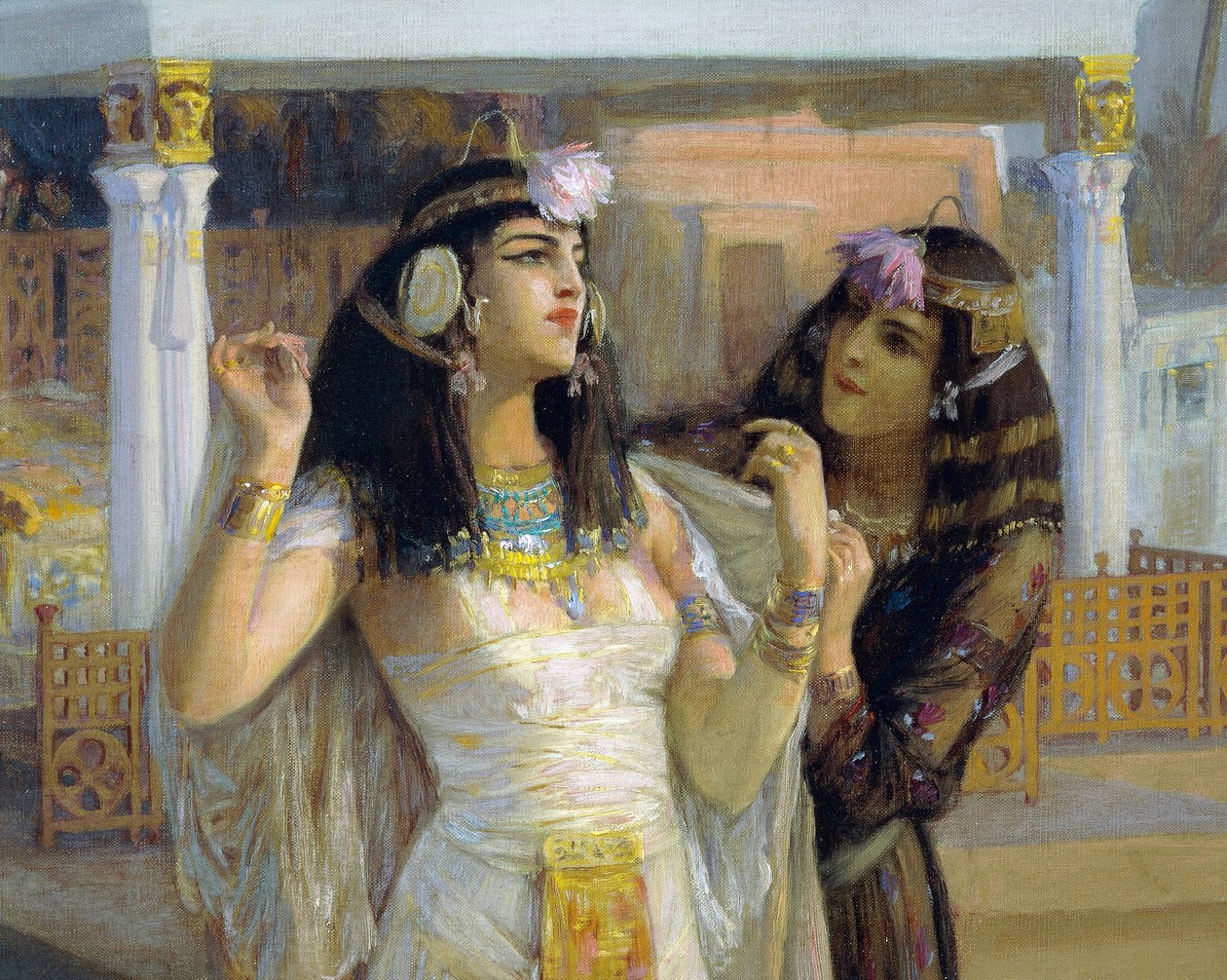 Cleopatra på terrasser til Philae av Frederick Arthur Bridgman