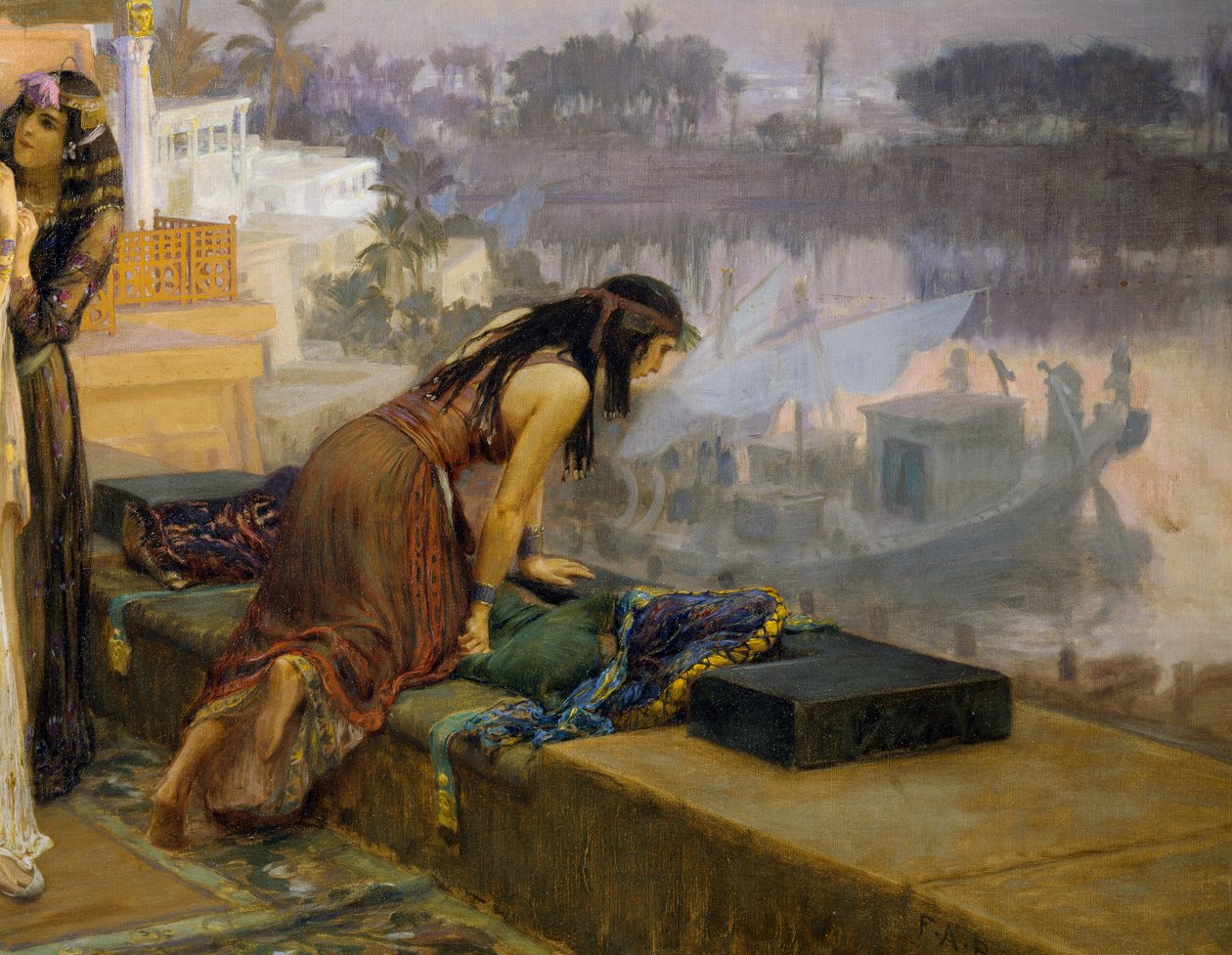 Cleopatra på terrassene til Philae av Frederick Arthur Bridgman