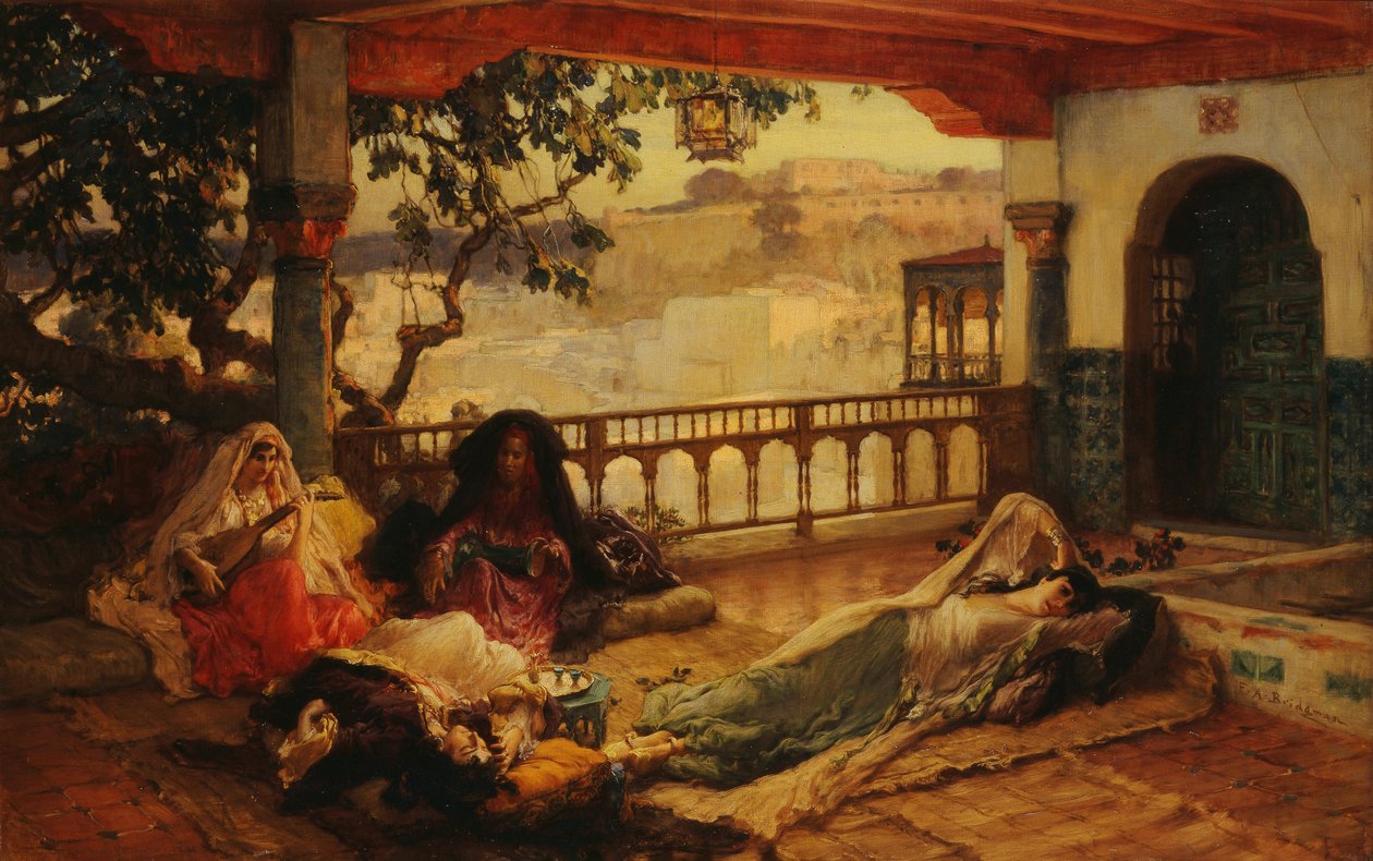 Kveld over Alger, ca. 1880-1889 av Frederick Arthur Bridgman