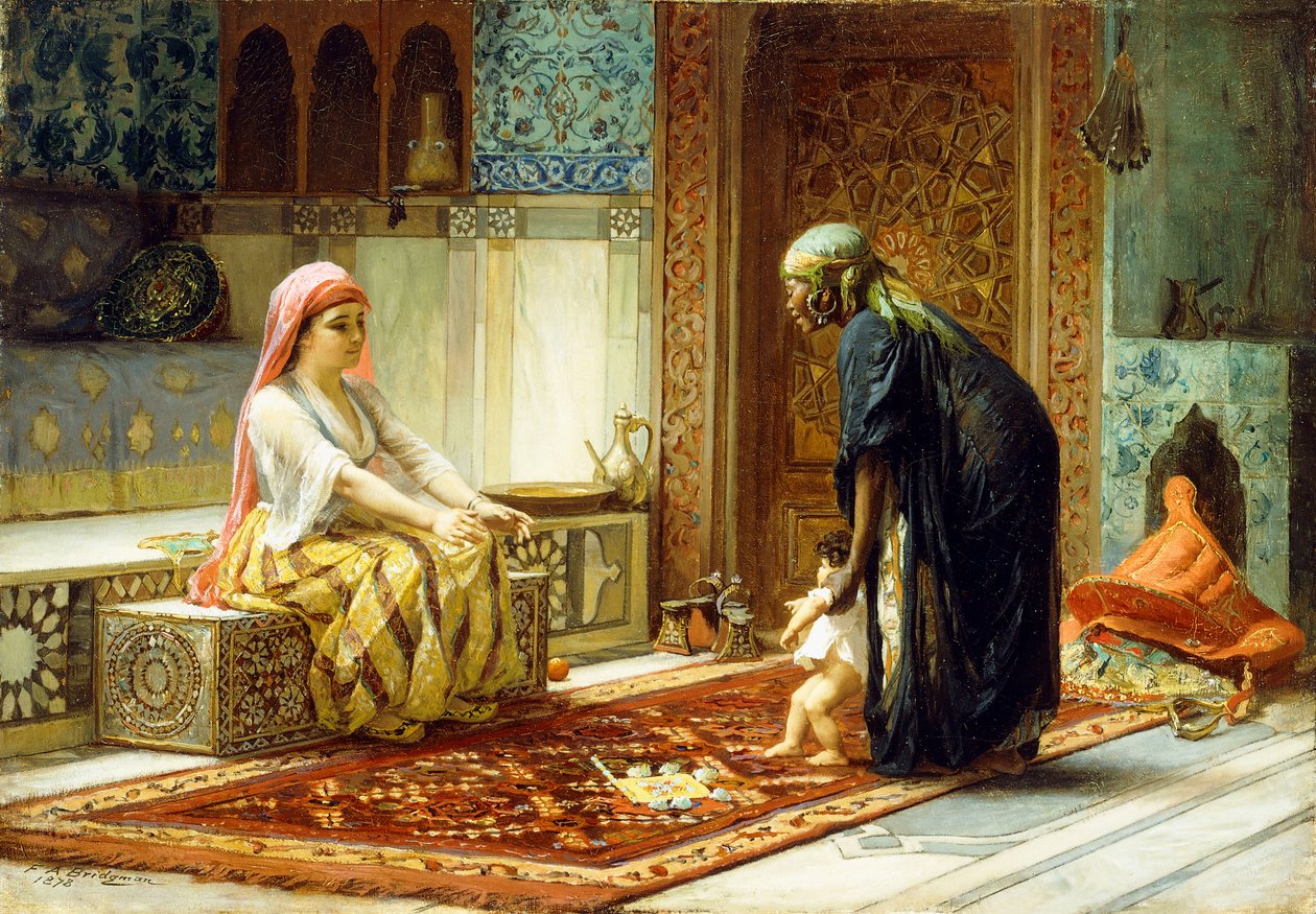 De første skritt, 1878 av Frederick Arthur Bridgman