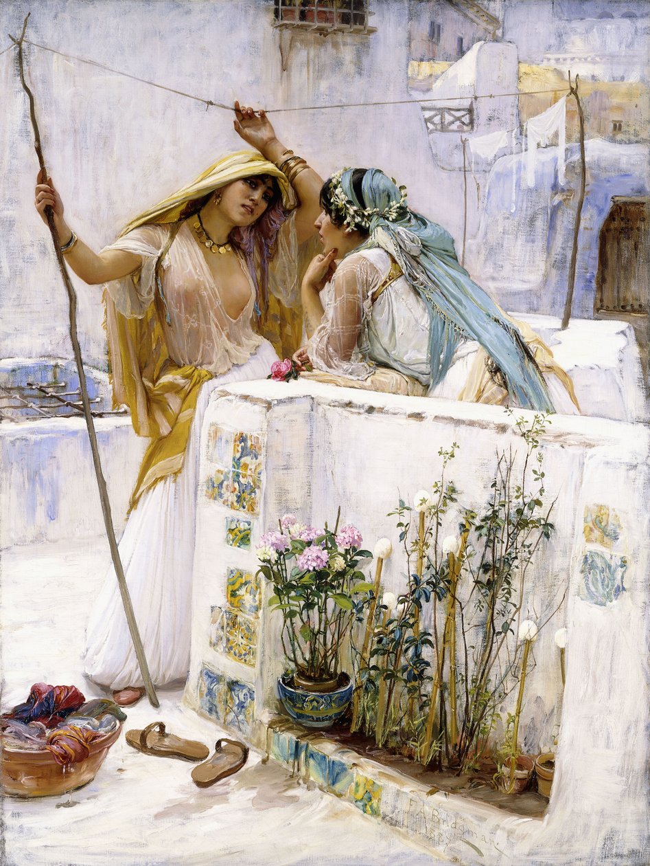 The Neighbours, Terraces of Alger, 1887 av Frederick Arthur Bridgman