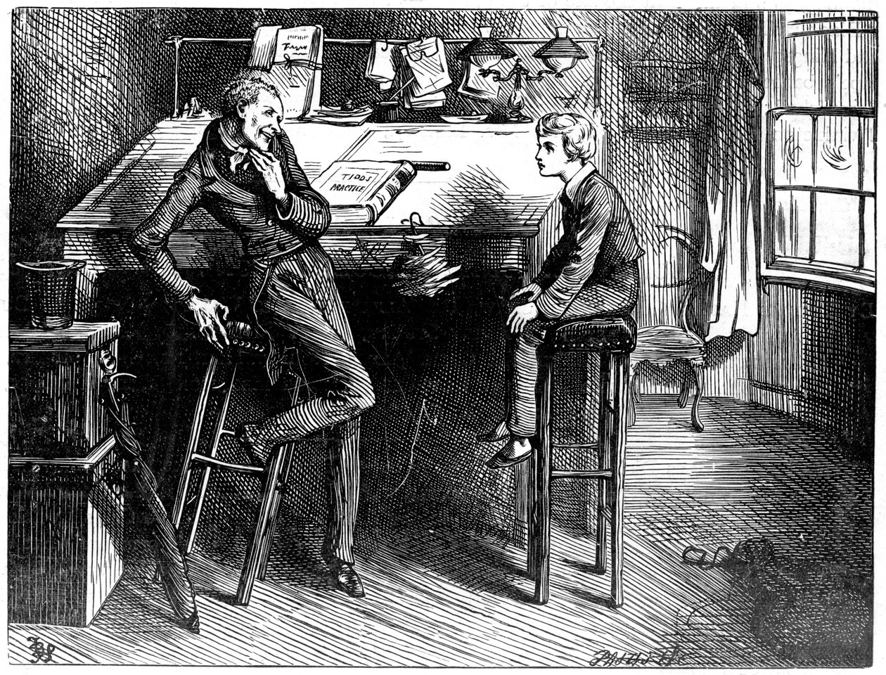 David Copperfield og Uriah Heep, 1912 av Frederick Barnard