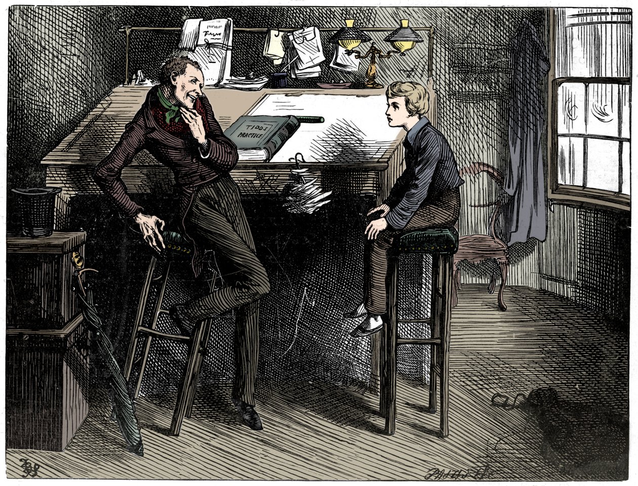 David Copperfield og Uriah Heep, 1912. av Frederick Barnard
