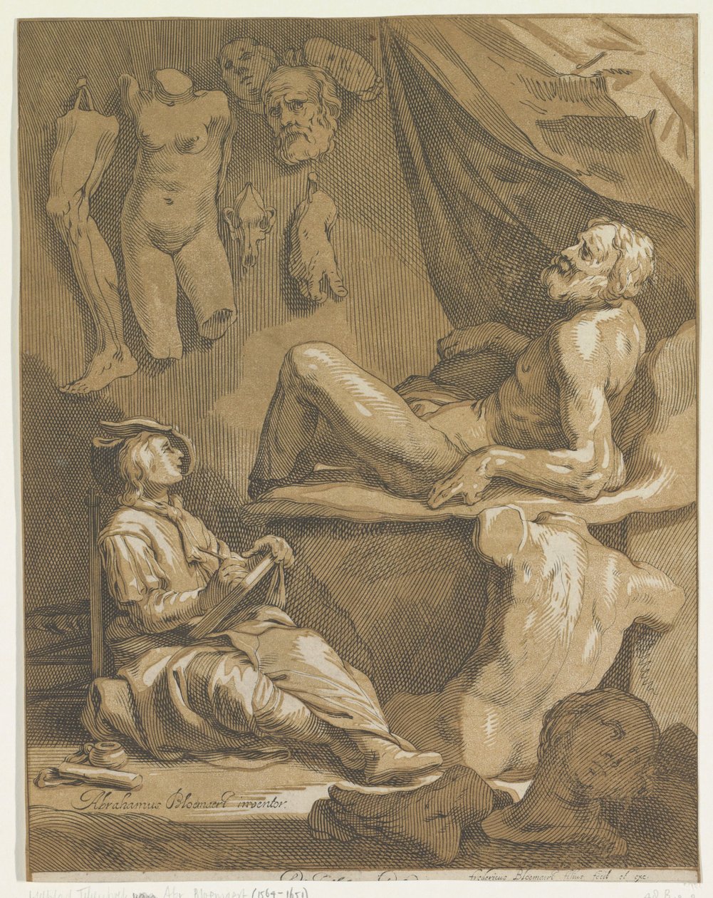 Tittelside for: Abraham Bloemaert, Original og anerkjent kontryk tegnebok. Del 1 av Frederick Bloemaert
