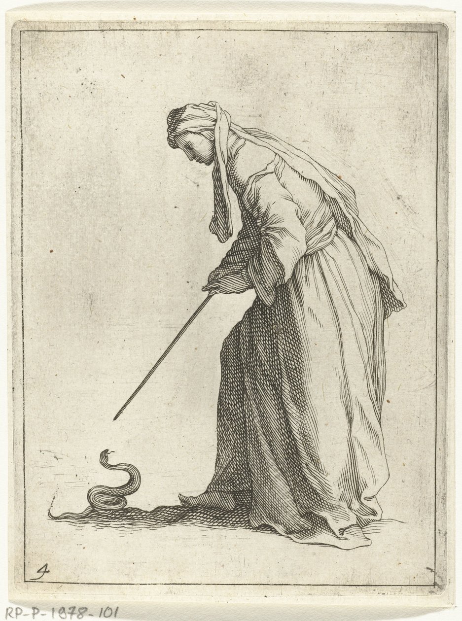 Kvinne med en slange 15 små figurer (serietittel) av Frederick Bloemaert