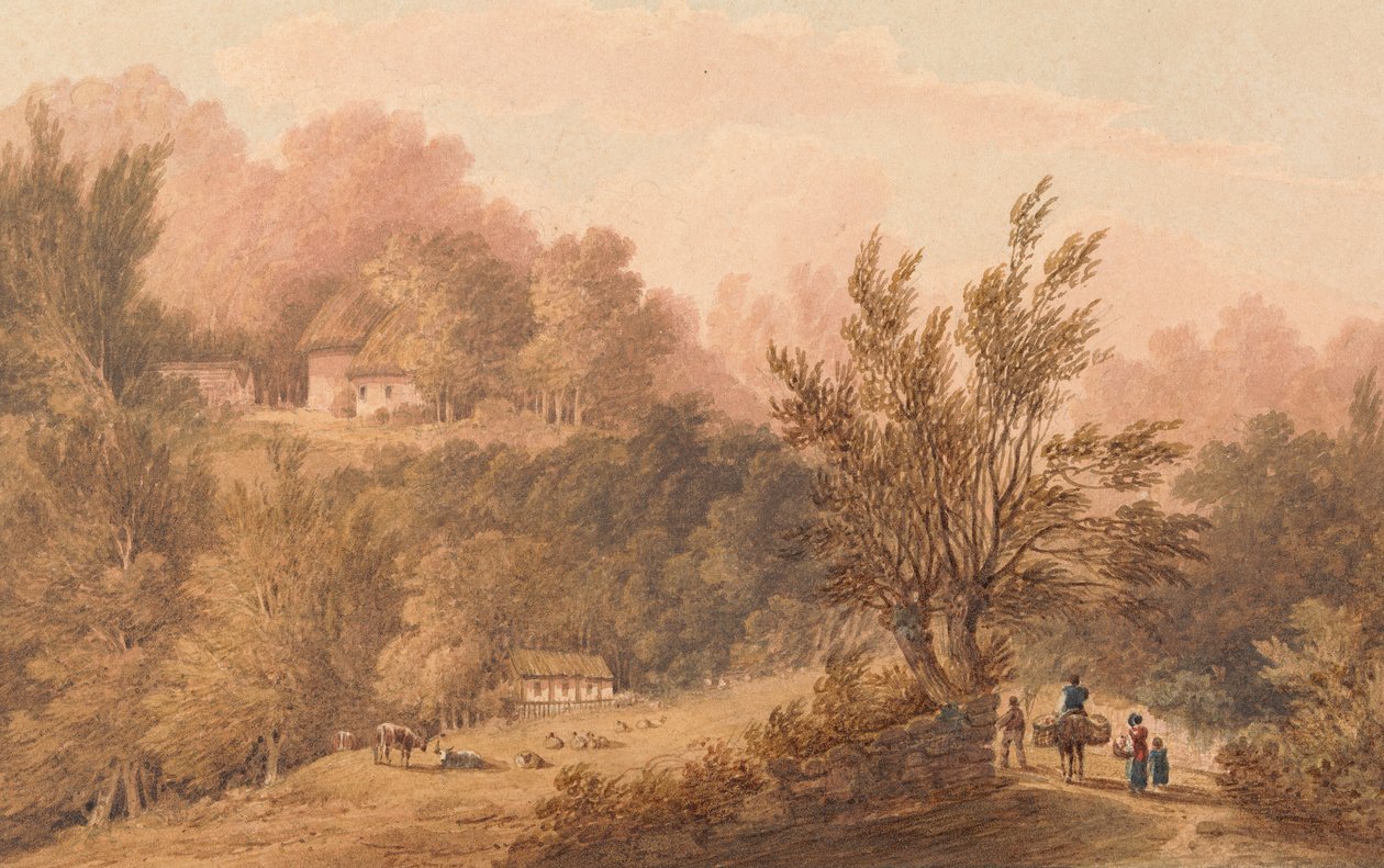 En bane med figurer - Isle of Wight (?) av Frederick Calvert