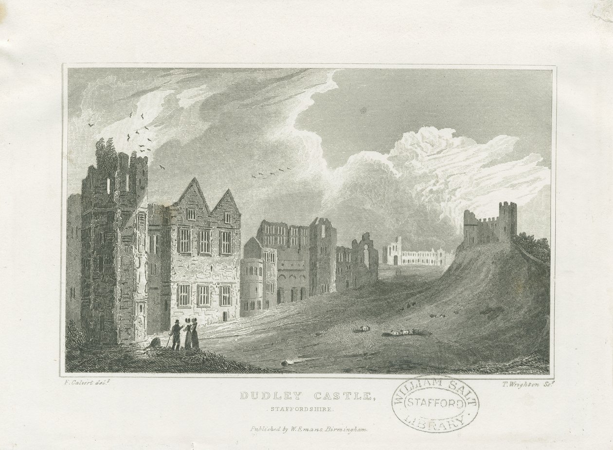 Dudley Castle - The Keep: stålgravering, nd [1800-tallet] (trykk) av Frederick Calvert