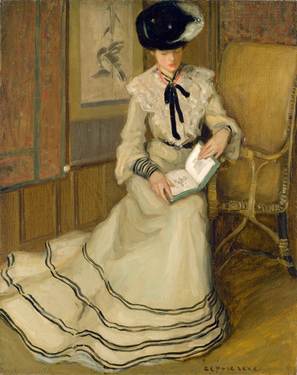 Girl Reading, ca. 1903-04 av Frederick Carl Frieseke