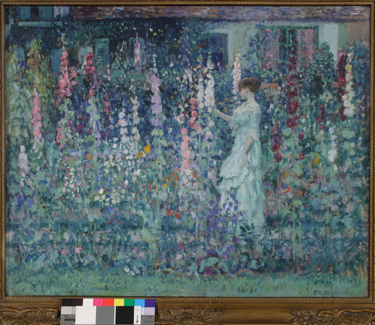 Stokroser av Frederick Carl Frieseke