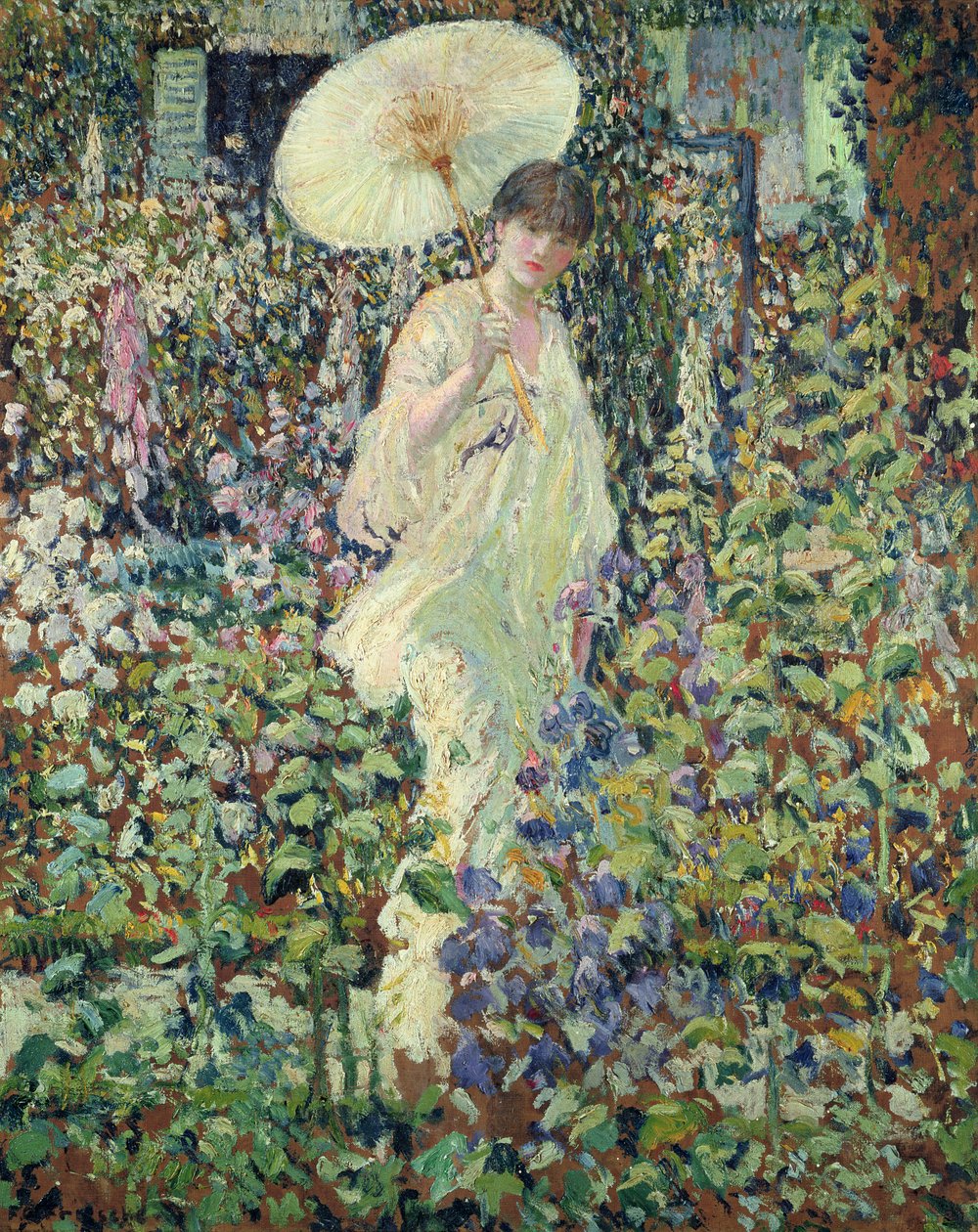 Sol og vind (olje på lerret) av Frederick Carl Frieseke