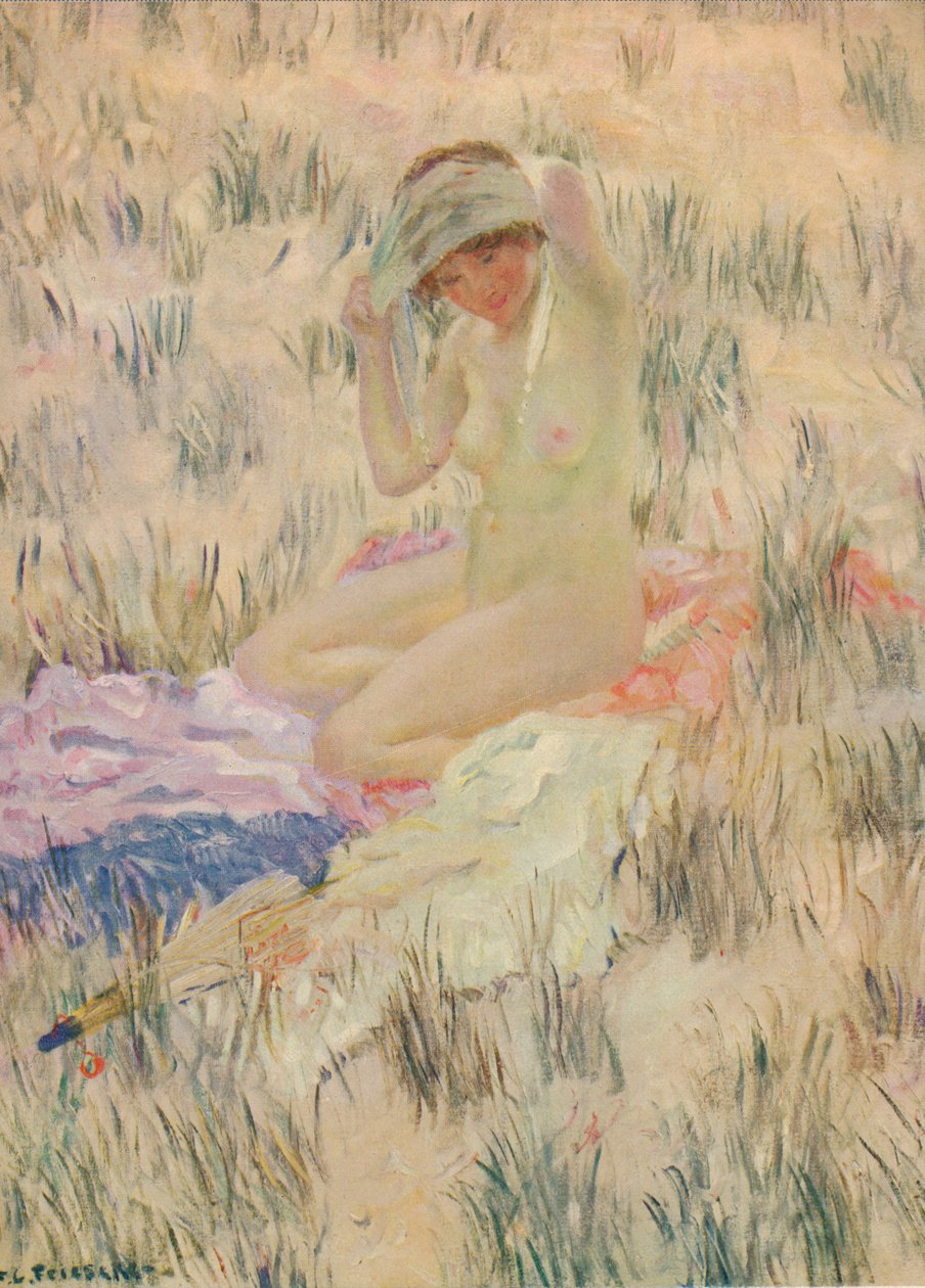 På sanddynene, 1913, c1932 av Frederick Carl Frieseke
