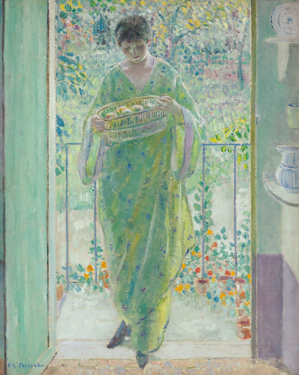 Kjøkkendøren av Frederick Carl Frieseke