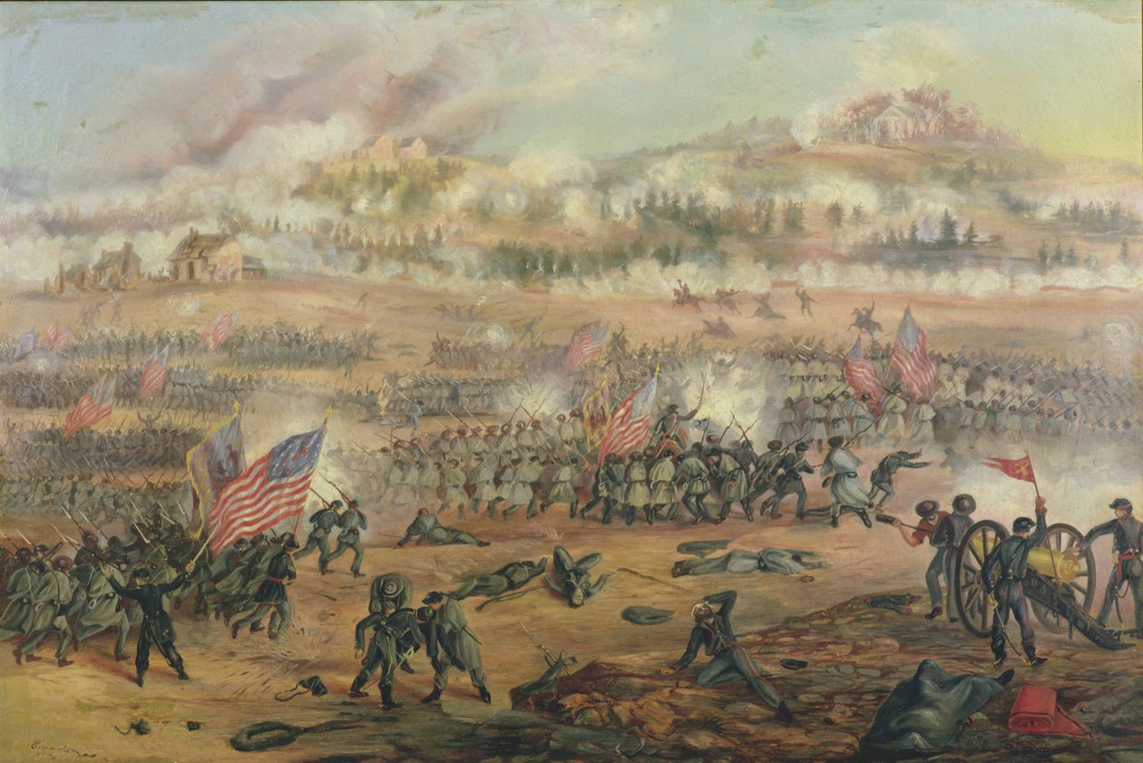 Slaget ved Fredericksburg 13. desember 1862 av Frederick Cavada