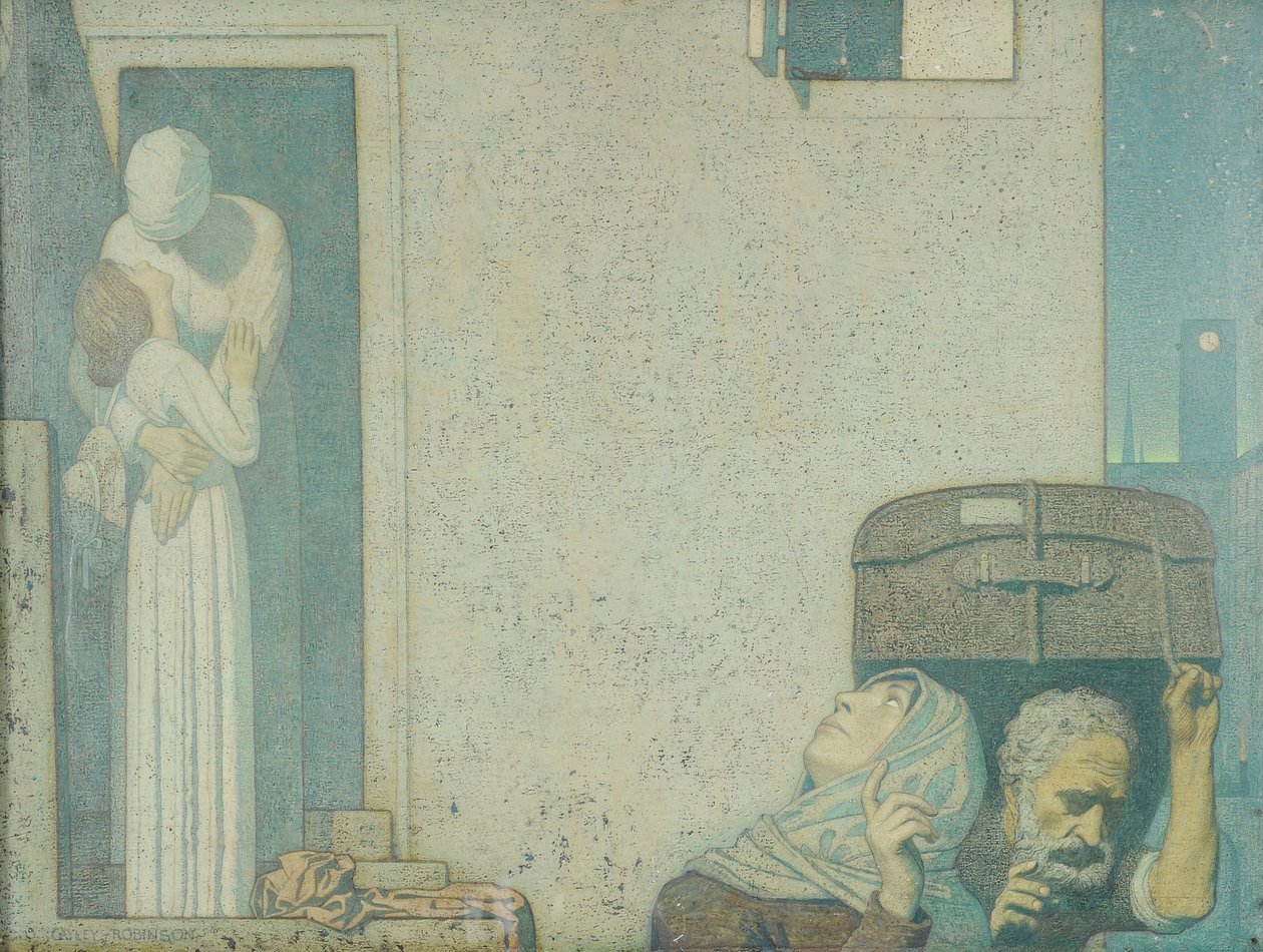 The Farewell, ca. 1907 (tempera på lerret) av Frederick Cayley Robinson