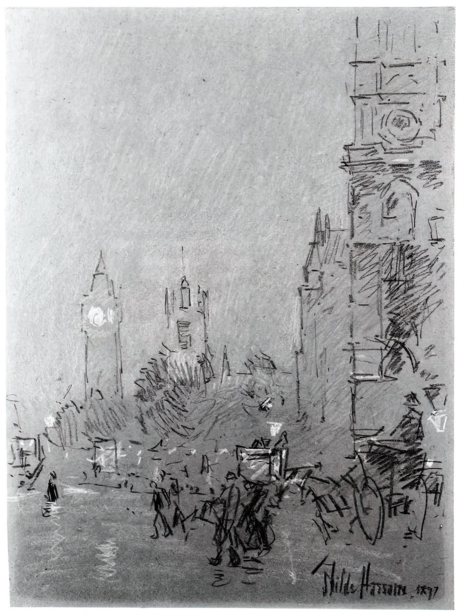London, kveld, 1897. av Frederick Childe Hassam