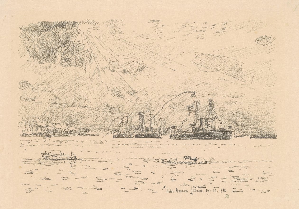 Flåtens retur, 1918. av Frederick Childe Hassam