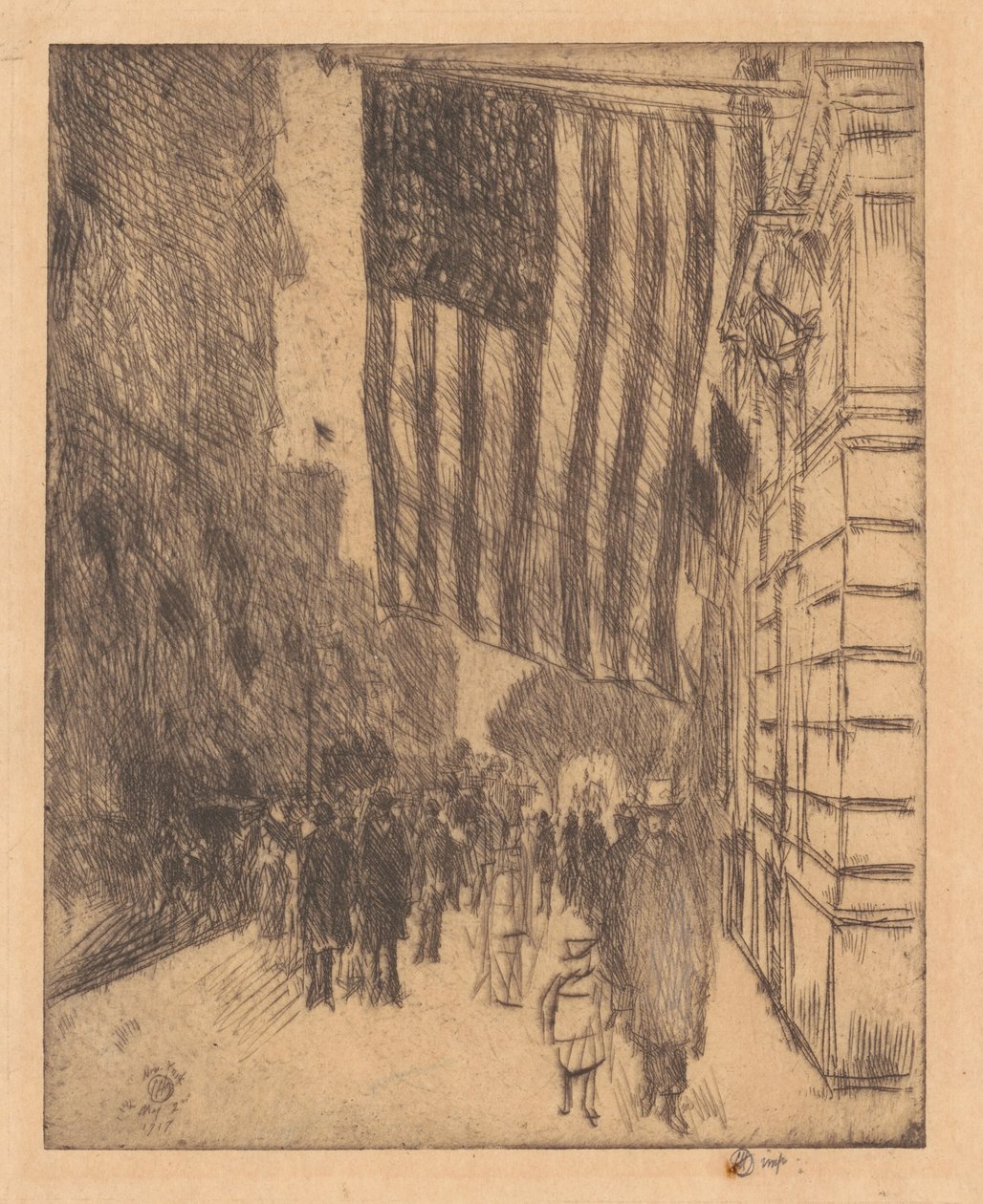 Flagget, 1917. av Frederick Childe Hassam