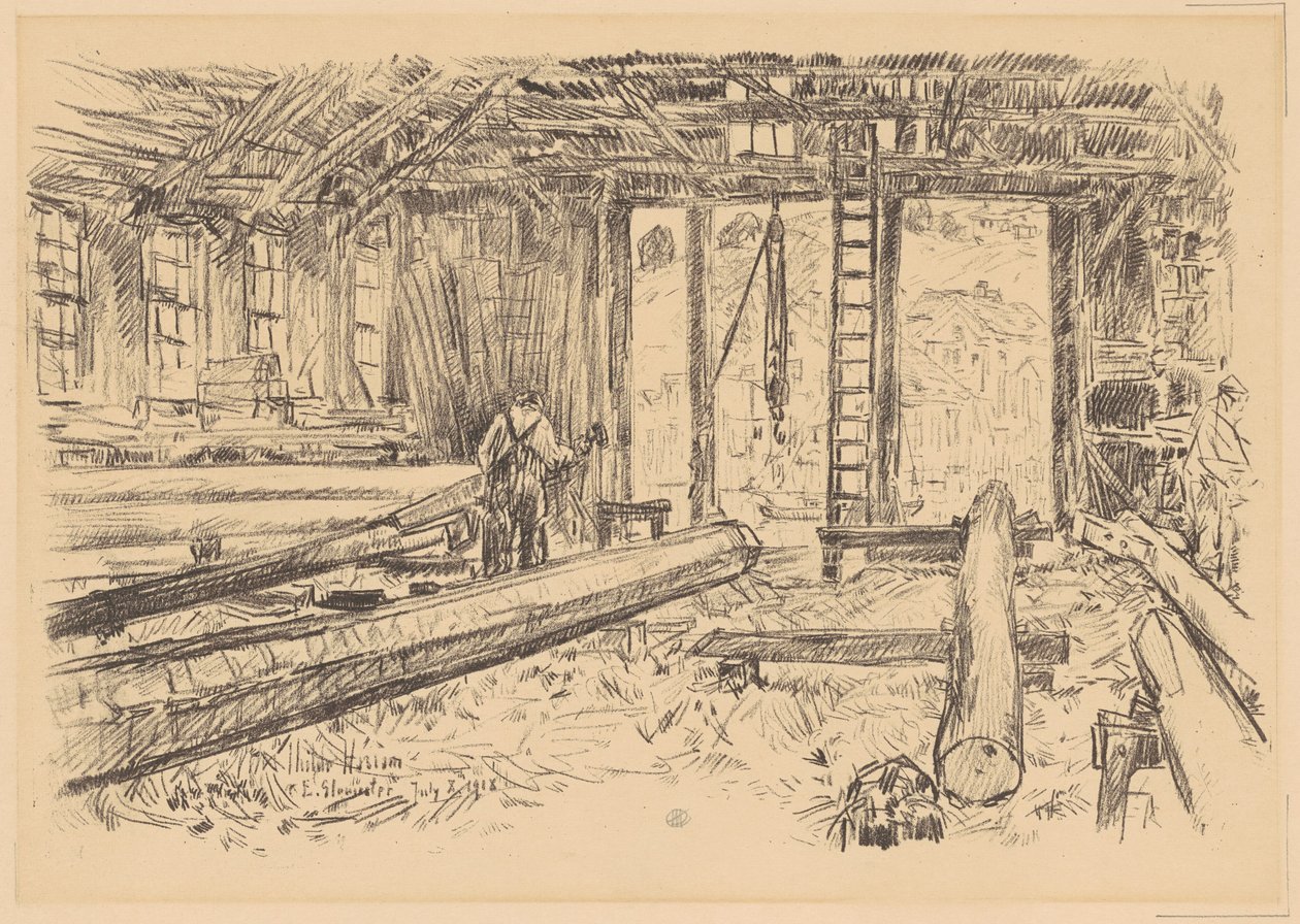 Spar-butikken, Gloucester, 1918. av Frederick Childe Hassam