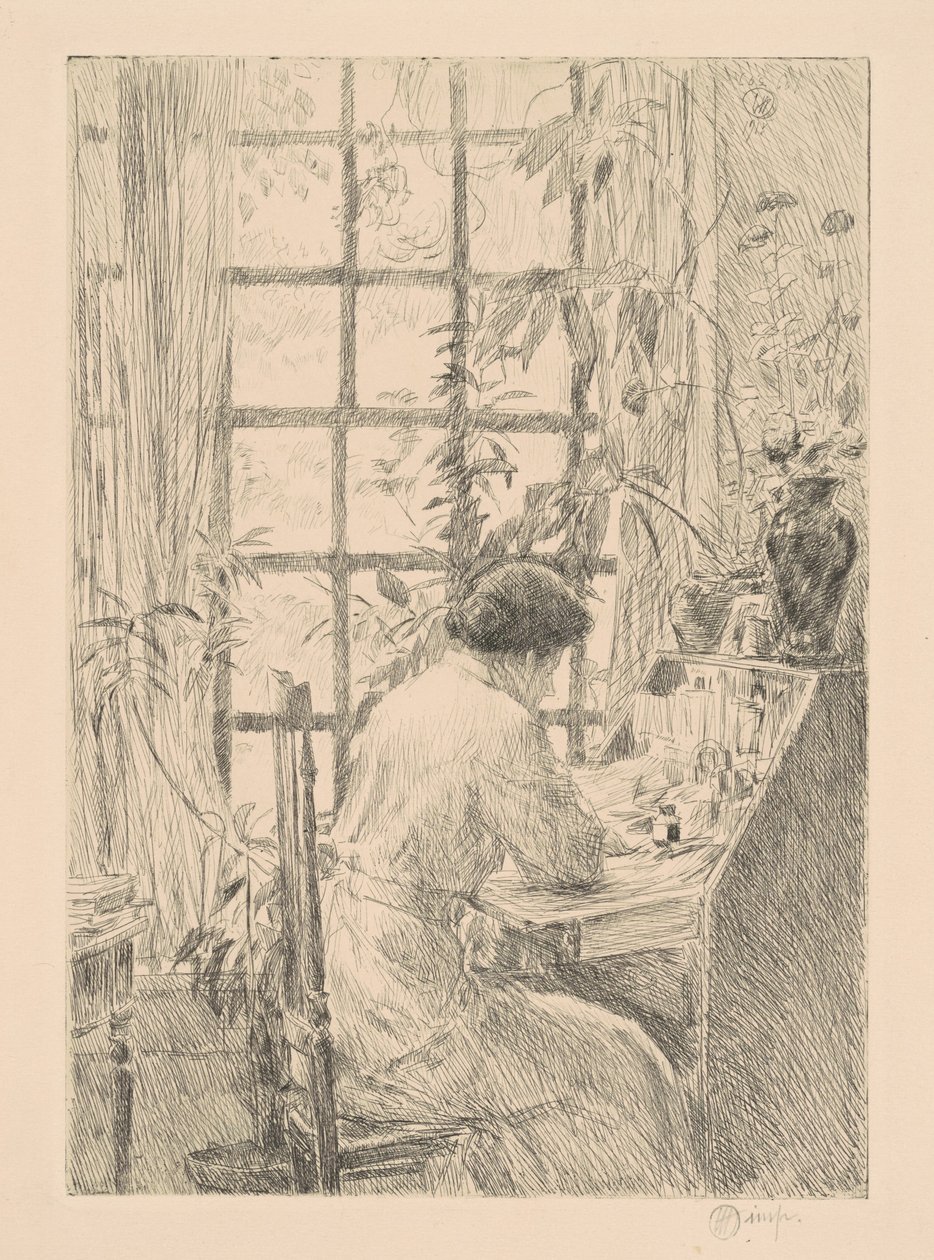 Skrivebordet, 1915. av Frederick Childe Hassam