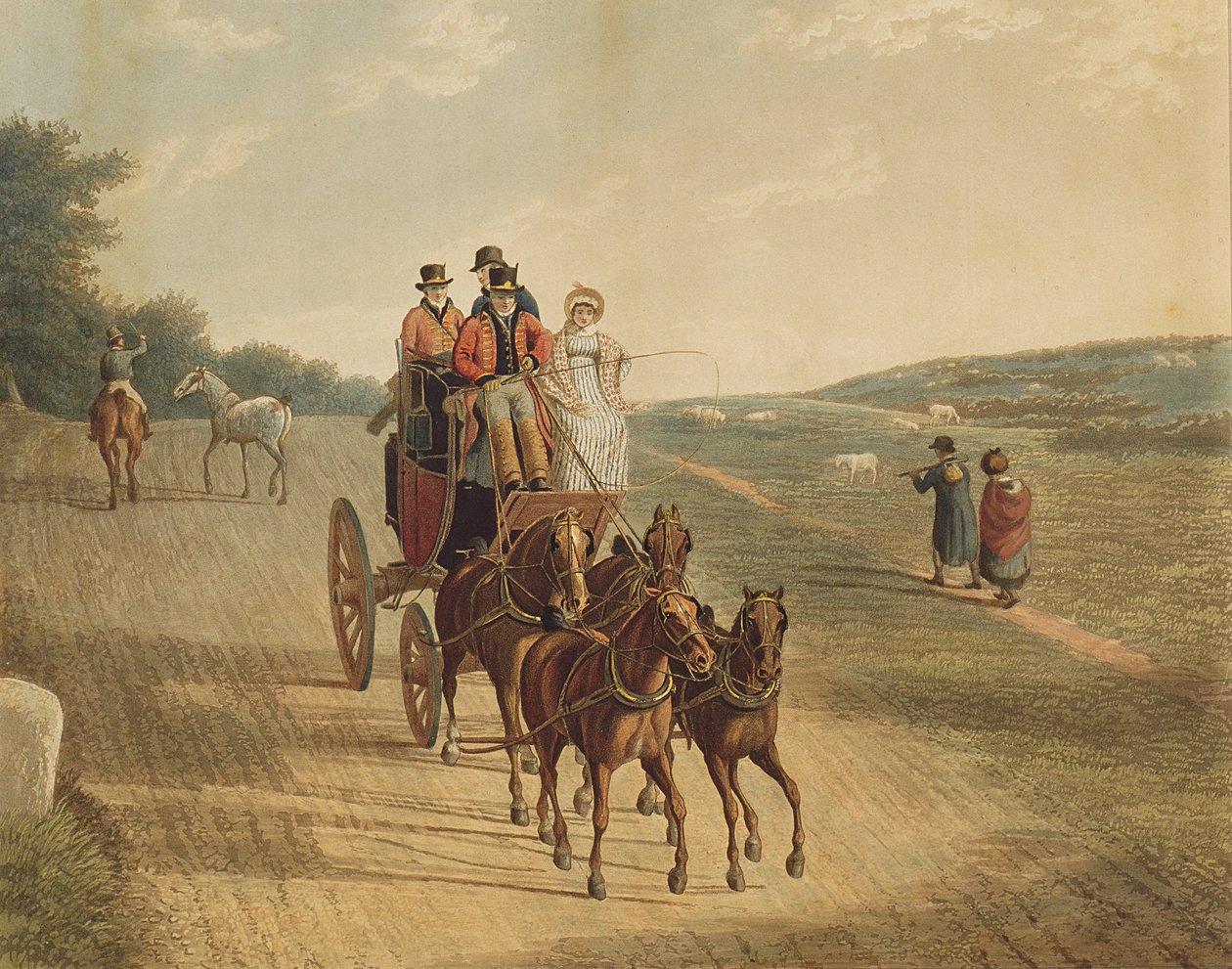 Posttrener, 1819 av Frederick Christian Lewis