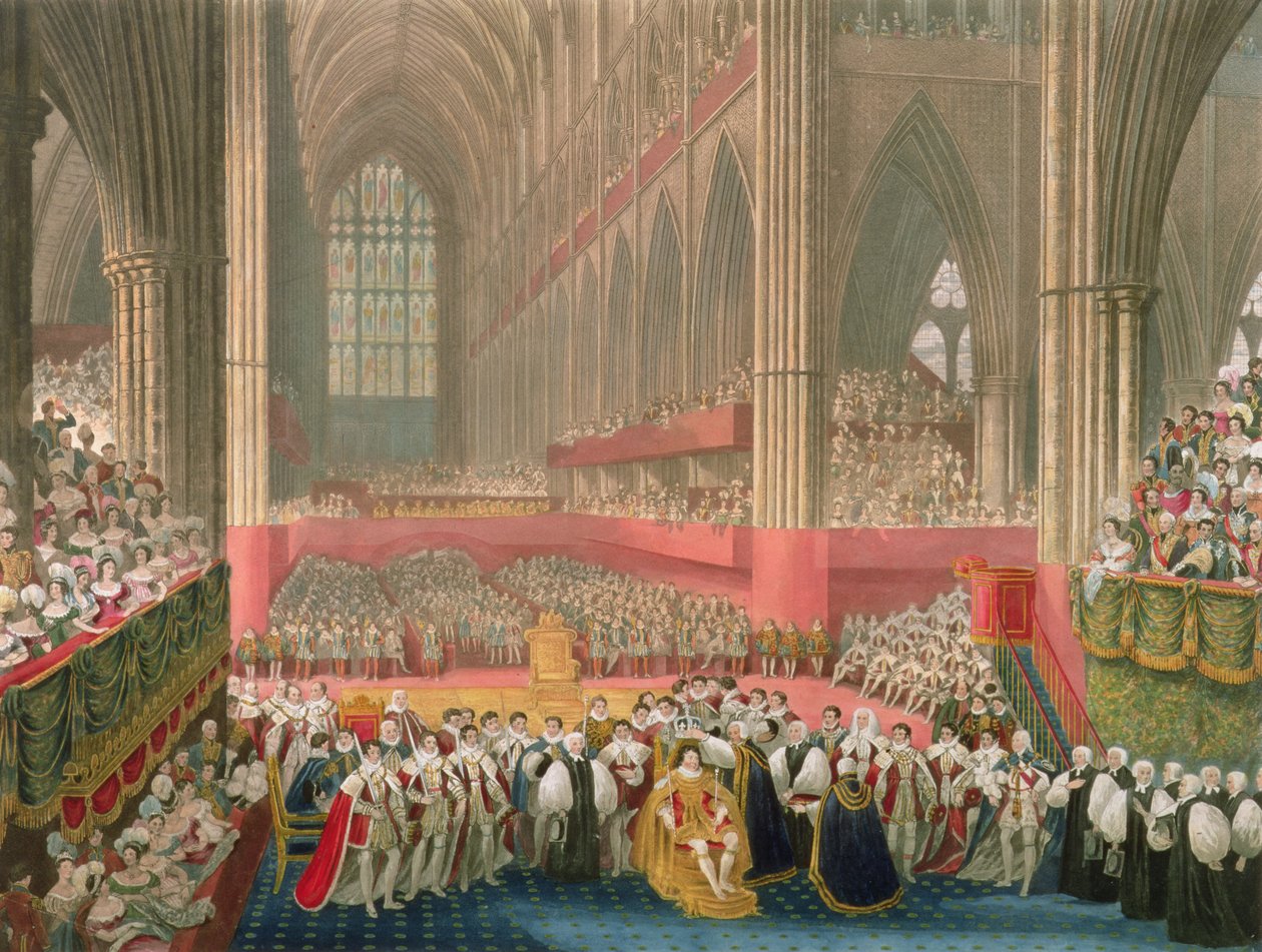 Kroningen av George IV i Westminster Abbey 1824 av Frederick Christian Lewis
