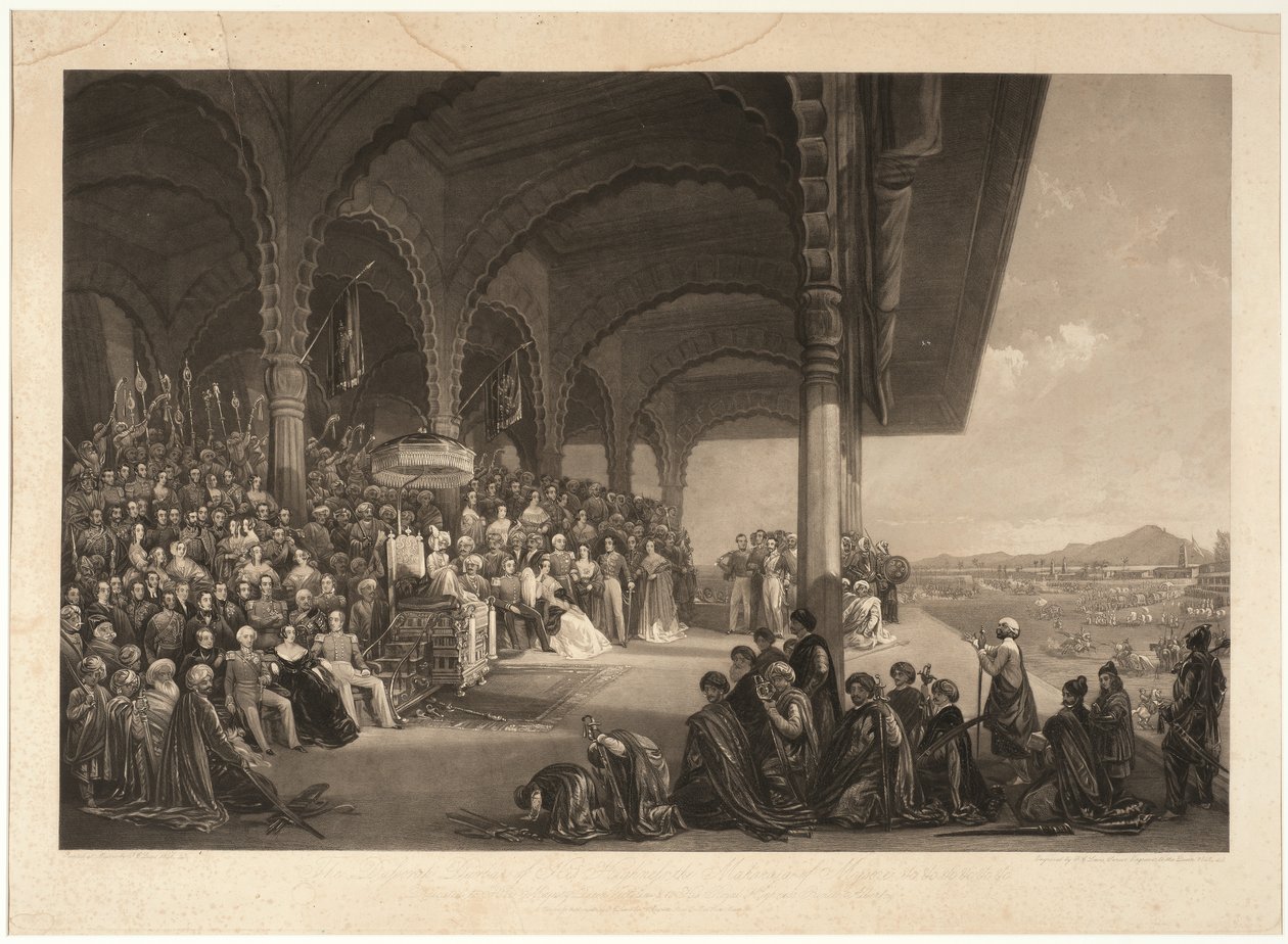 Dussorah Durbar av Hans Høyhet Maharajaen av Mysore av Frederick Christian Lewis