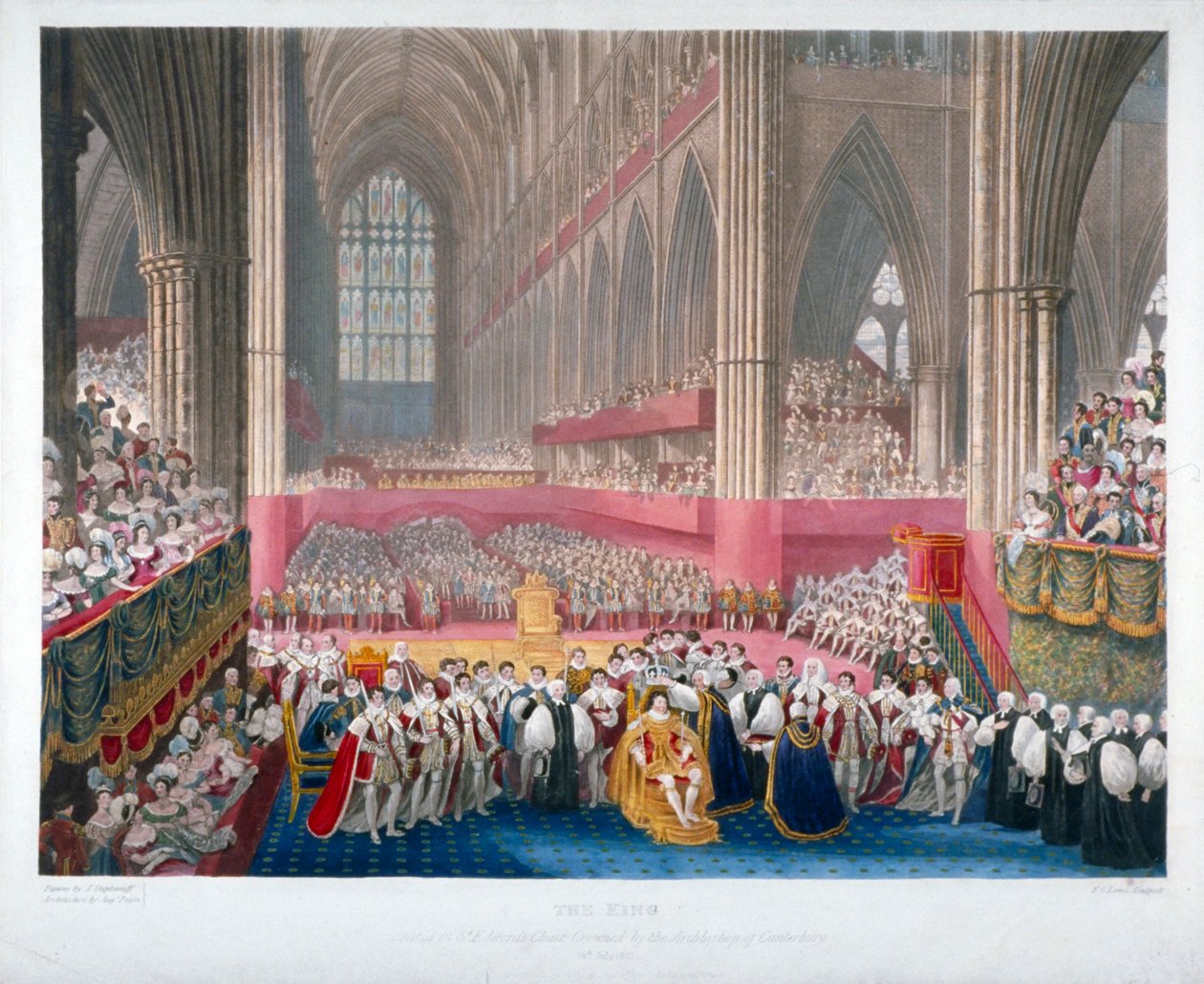 Kroningen av kong George IV i Westminster Abbey, London, 19. juli 1821 av Frederick Christian Lewis