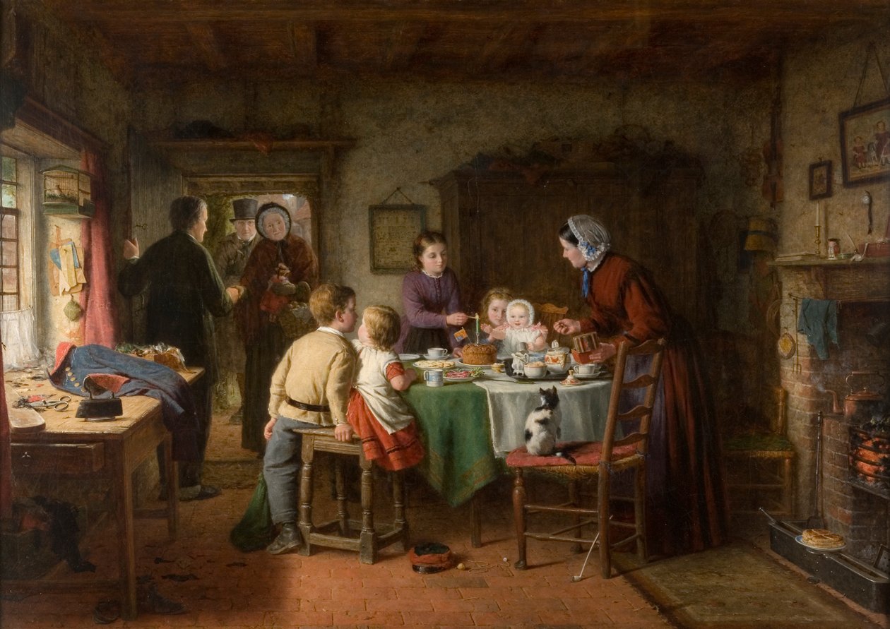 Babys bursdag, 1867 av Frederick Daniel Hardy
