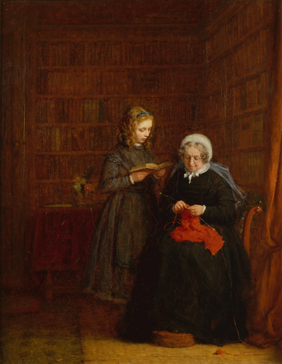 Portrett av fru Hearne og hennes grandniese Fanny Sowman av Frederick Daniel Hardy