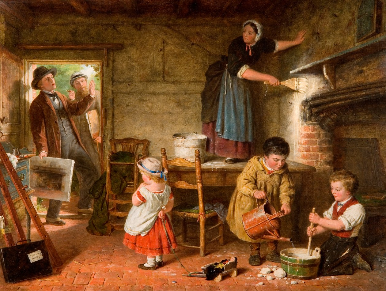 The dismayed artist, 1866 av Frederick Daniel Hardy