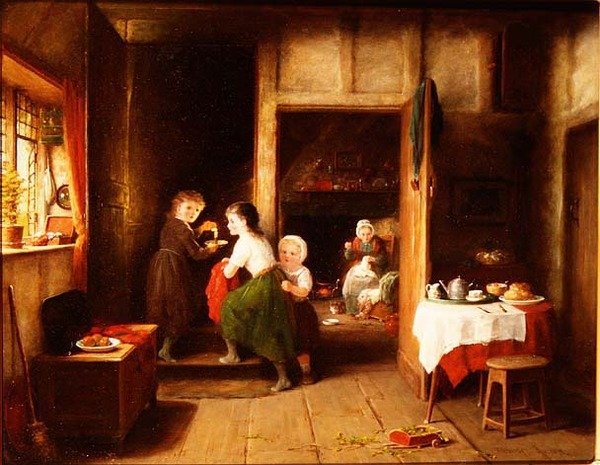 Opp til sengs de kryper av Frederick Daniel Hardy