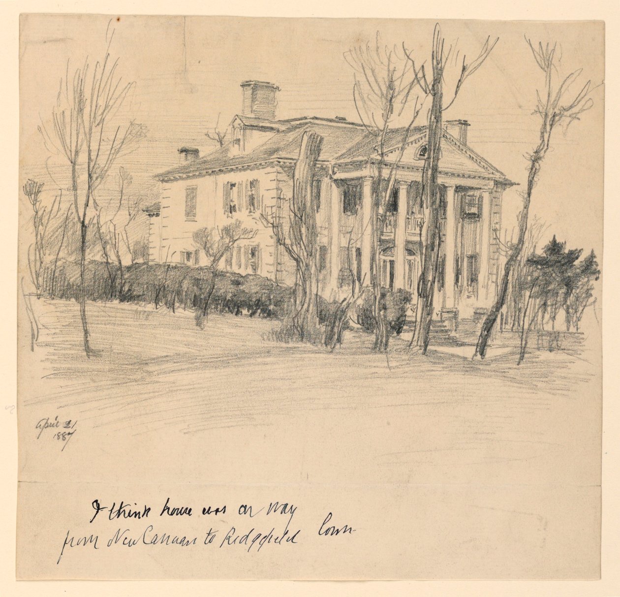 Governor Lounsbury House, Main Street, Ridgefield, Conn. av Frederick Dielman