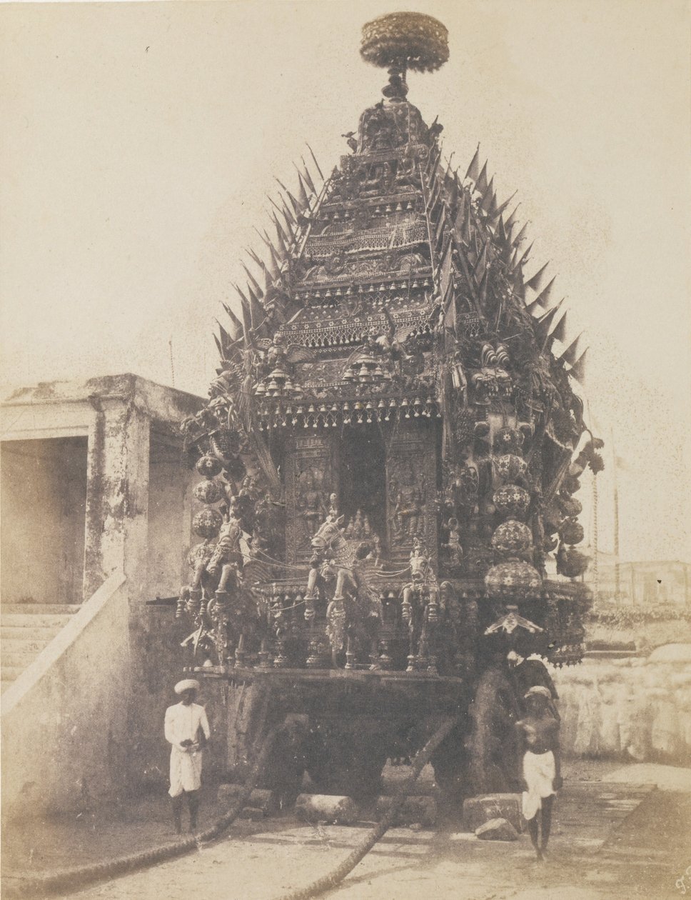 Juggernaut Car, Madras, 1850-tallet. av Frederick Fiebig