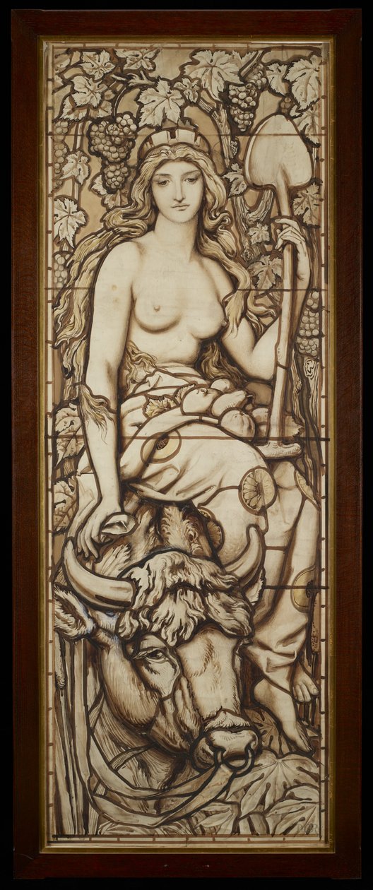 Earth, fra serien The Four Elements, ca. 1888-89 (penn og blekk med vask over blyant på papir) av Frederick G. Smith