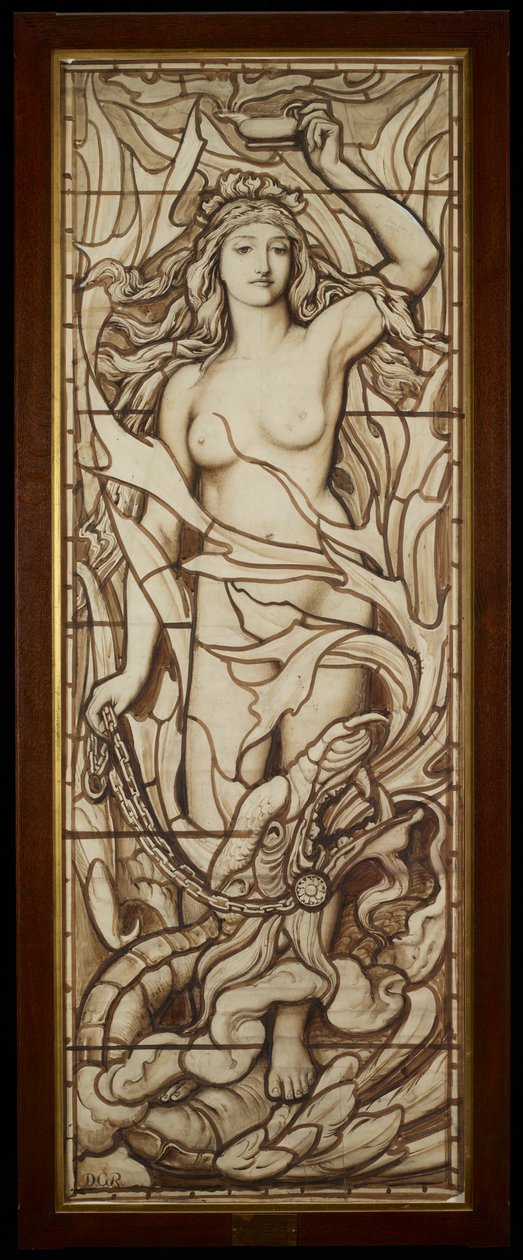 Fire, fra serien The Four Elements, ca. 1888-89 (penn og blekk med vask over blyant på papir) av Frederick G. Smith