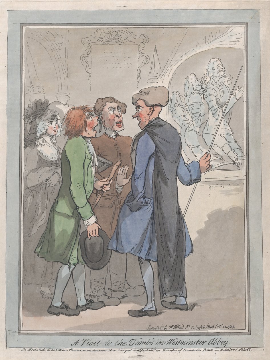 Et besøk til gravene i Westminster Abbey, 23. oktober 1789. av Frederick George Byron