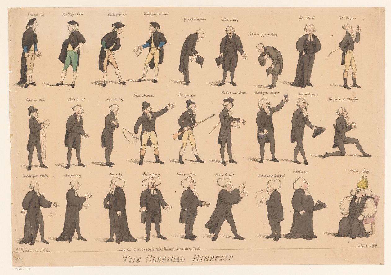 Karriere til en anglikansk geistlig The Clerical Exercise (tittel på objekt) av Frederick George Byron