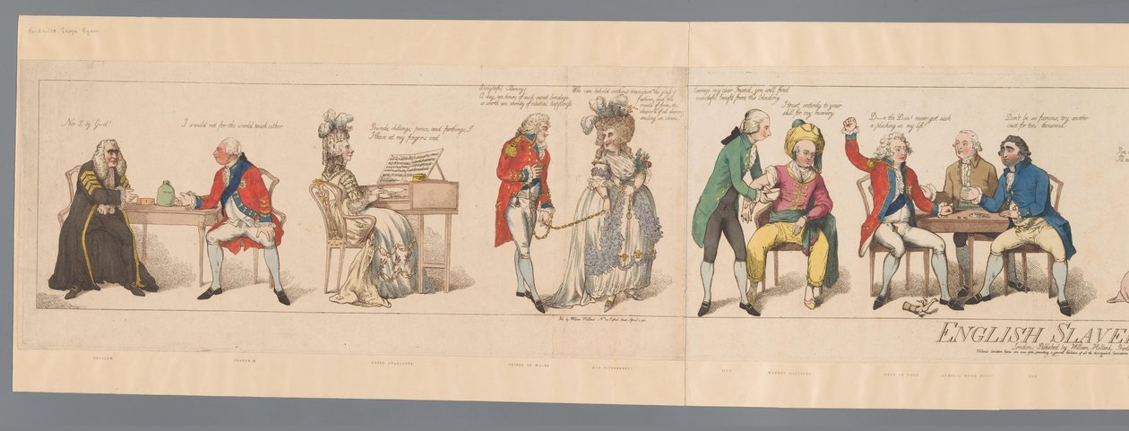 Tjue offentlige personer i ulike situasjoner Engelsk slaveri eller et bilde av tiden (tittel på objekt) av Frederick George Byron