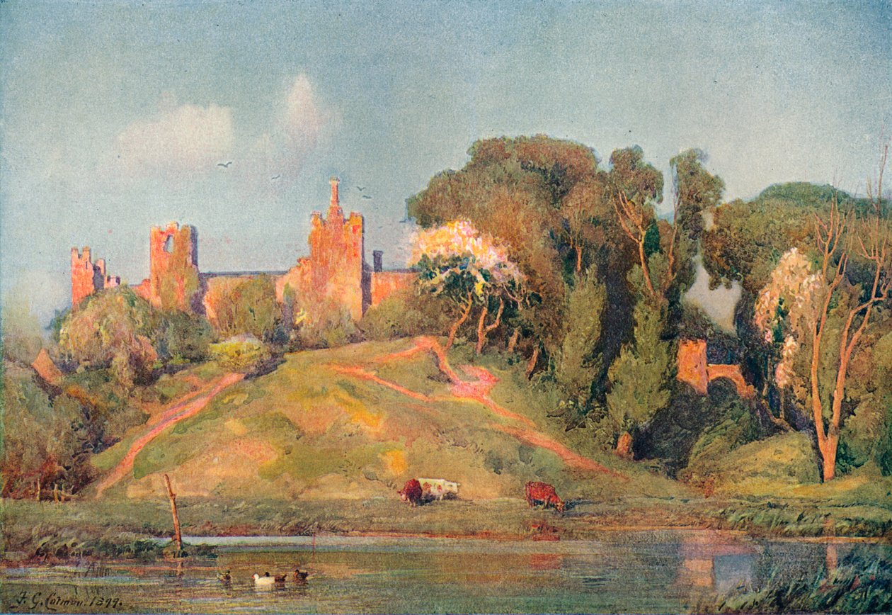 Et gammelt fort i Suffolk, c1899 av Frederick George Cotman