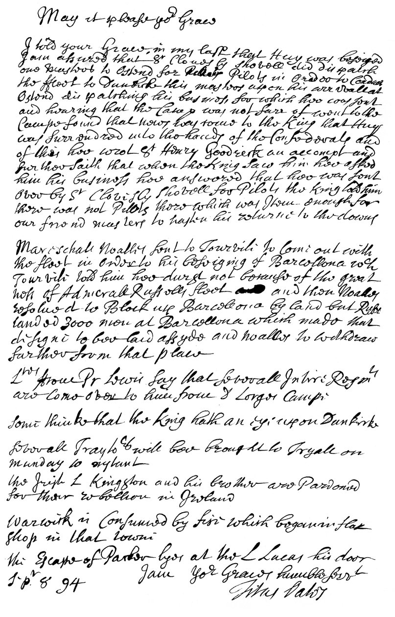 Brev av Titus Oates til hertugen av Bolton, 1694 1865. av Frederick George Netherclift