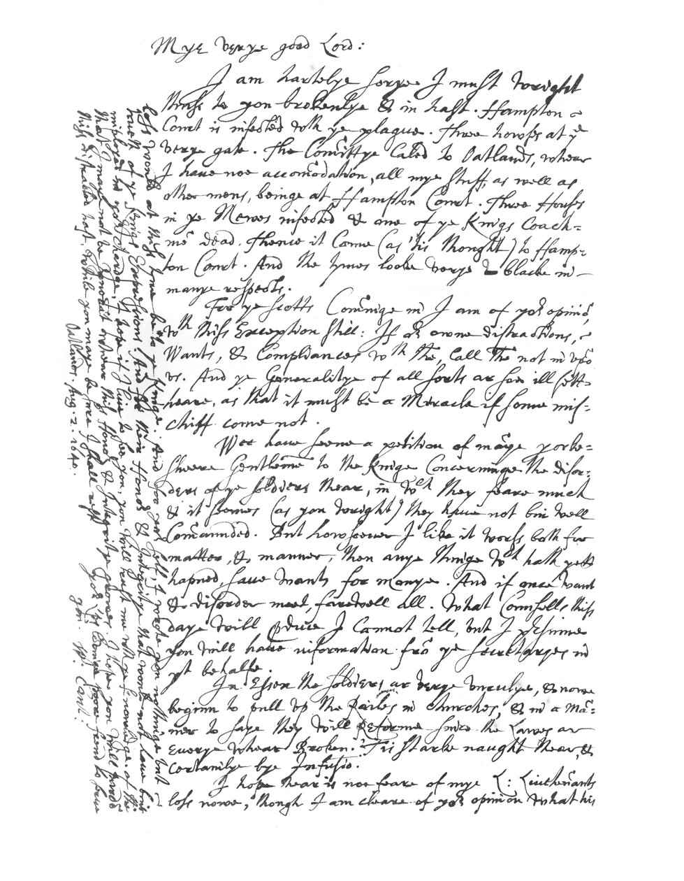 Brev av William Laud, erkebiskop av Canterbury, 1640 1865. av Frederick George Netherclift