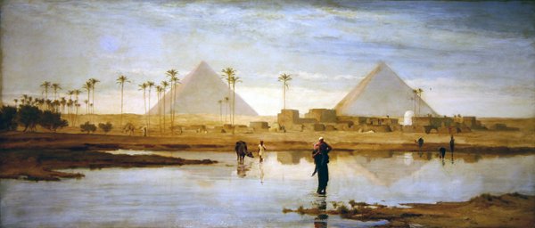 Forden til landsbyen nær pyramidene av Frederick Goodall